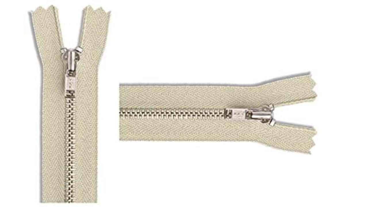#3 Nickel Pants/Bag Light Weight YKK Zippers - Color: Natural #801 - Choose Your Length - Made in The United States (1 Zipper Per Pack) (24" Inches)